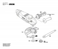Bosch 3 601 H90 D00 Gws 22-180 Lvi Angle Grinder 230 V / Eu Spare Parts